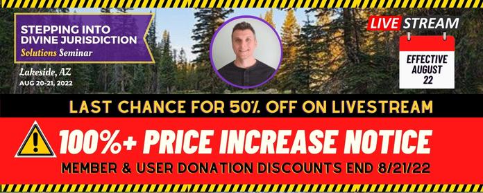 August 20-21 Seminar Recording Price Doubling