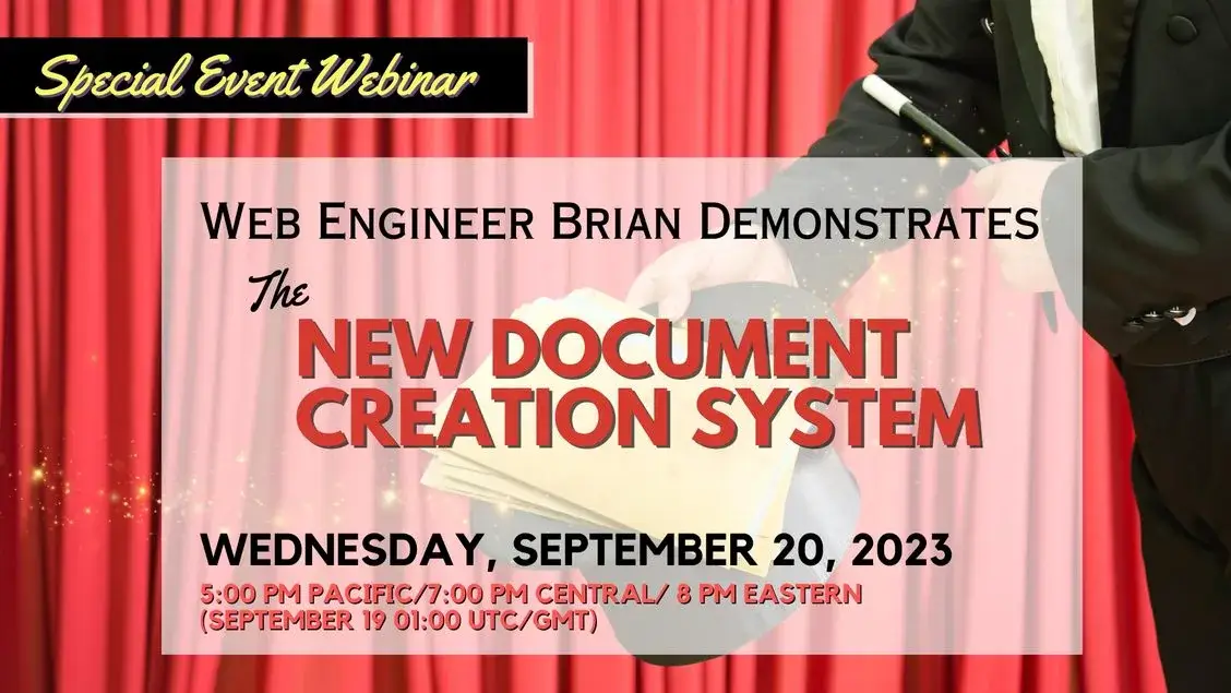 2023-09-20 Special Webinar - New Document Creation System