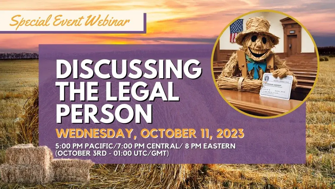 2023-10-11  Special Webinar - Discussing the Legal Person