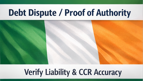 Unsecured Debt Dispute Letter - Ireland