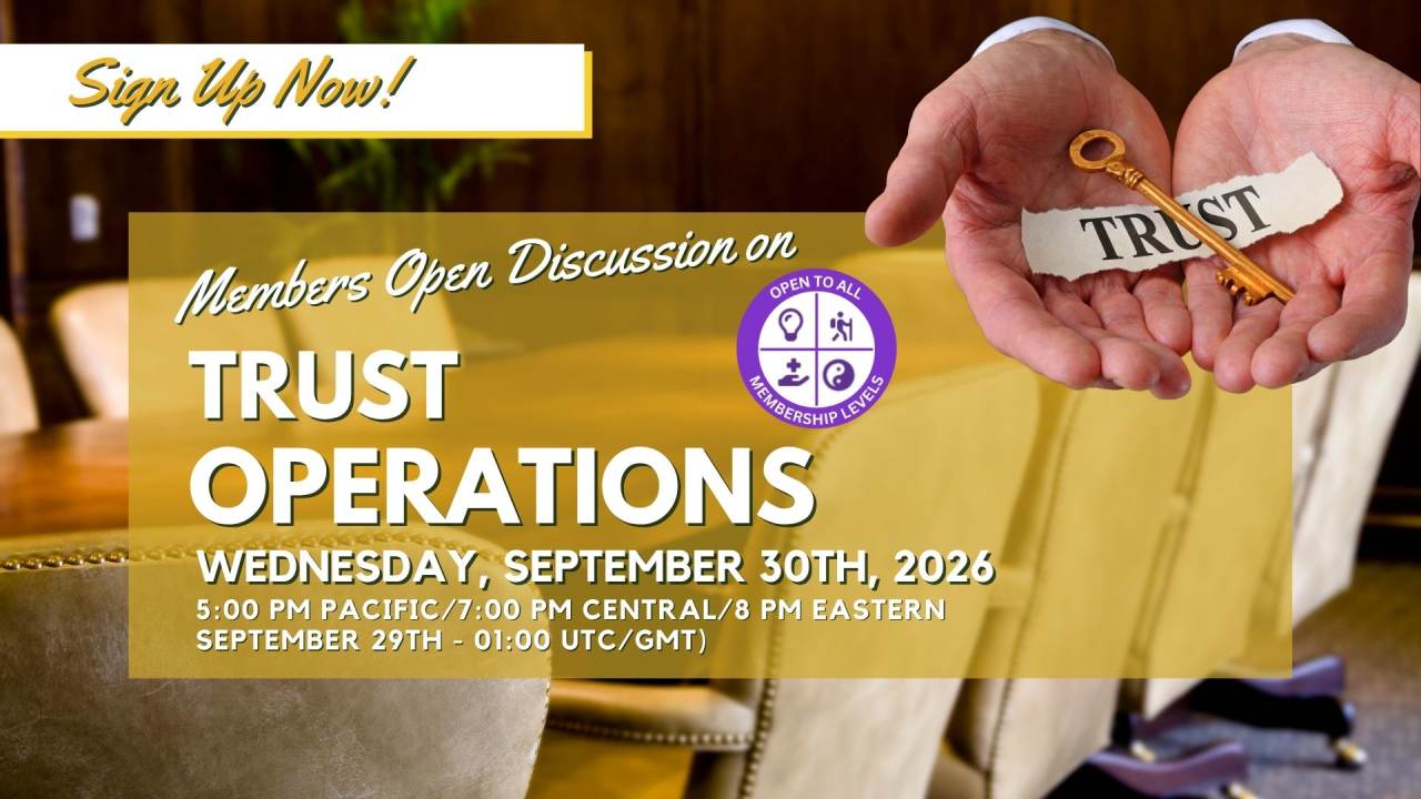 2026-09-30  Members Open Discussion on Trust Operations